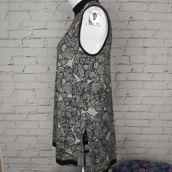 𝅺ANNE Klein Womens Floral Jacquard High Low Sweater - Picture 6 of 15